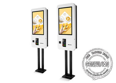 24 Zoll-Touch Screen Kiosk-Selbstservice-Auftrags-Maschinen-QR Code-Scanner mit Drucker