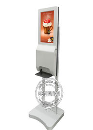 Sanitiser-Kiosk Hand der 21,5 Zoll-Android-Handwaschmaschinen-Boden-Stand-Kiosk-digitalen Beschilderung automatischer mit der Kapazität 3000ML