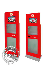 Totem der Werbungs-Stehplatzinhaber Hd-Touch Screen Kiosk-digitalen Beschilderung mit Notausrüstungs-Kasten